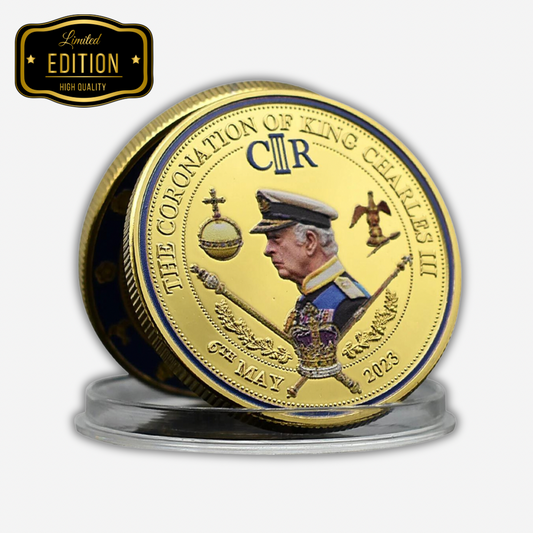 Limited Edition | Charles III Gold Commemorative Coins with Embossed Printing