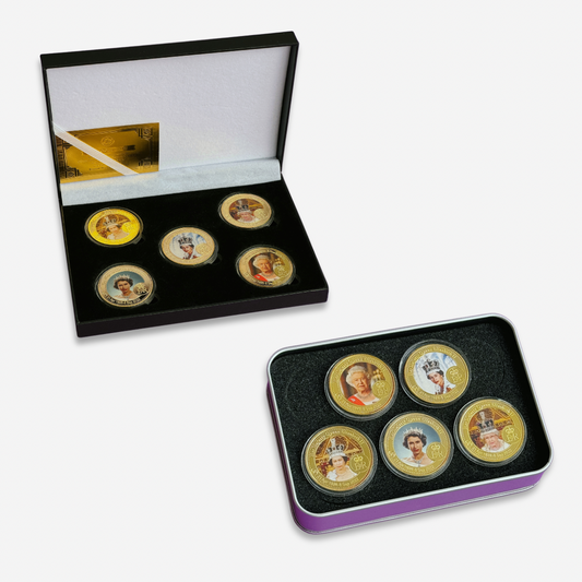 NUOVA collezione: monete commemorative d'oro della Regina Elisabetta II