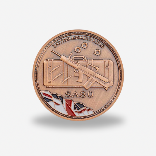 British Assault Rifle SA80 Bronze Commemorative Coin