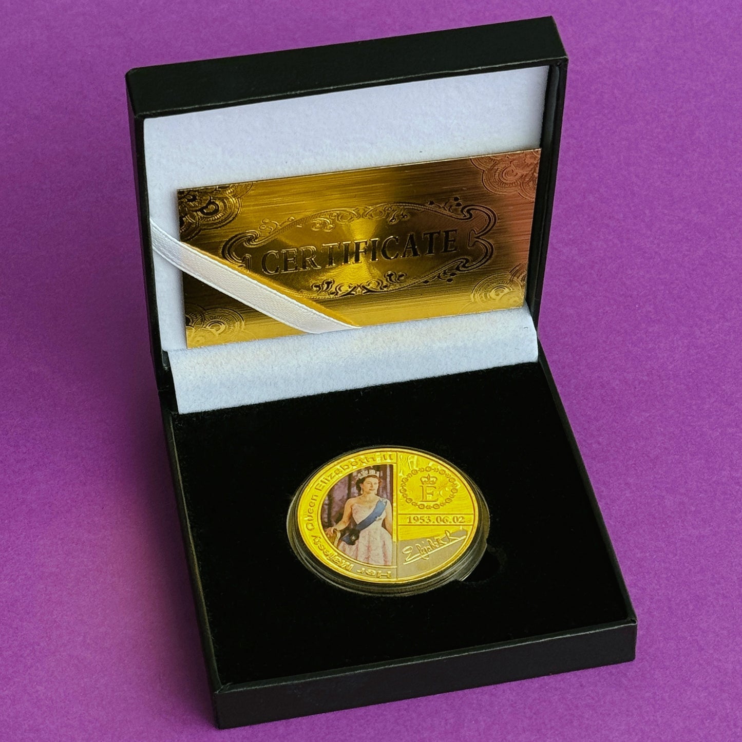 Queen Elizabeth II Gold Commemorative Coins with Gift Box