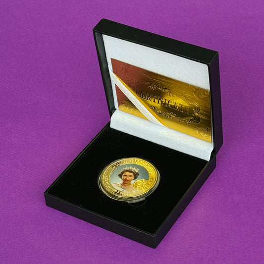 Queen Elizabeth II Iconic Yousuf Karsh Portrait Gold Commemorative Coin