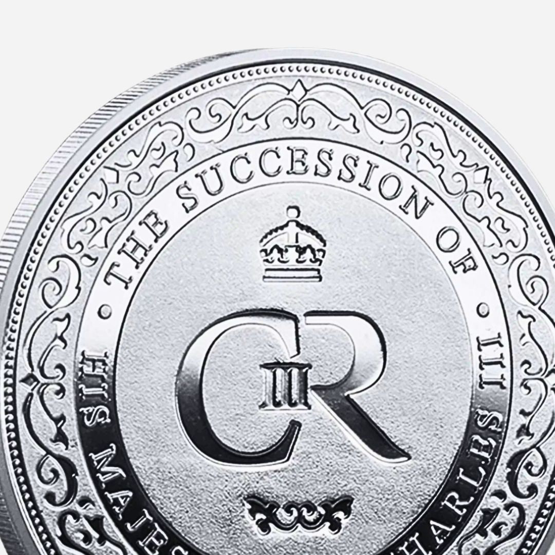 Charles III Succession Silver Commemorative Coin – Limited Edition with Display Holder