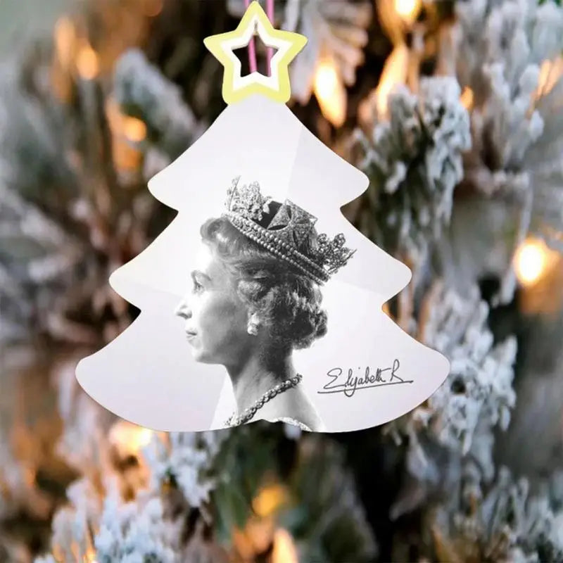 Queen Elizabeth II Christmas Tree Pendant