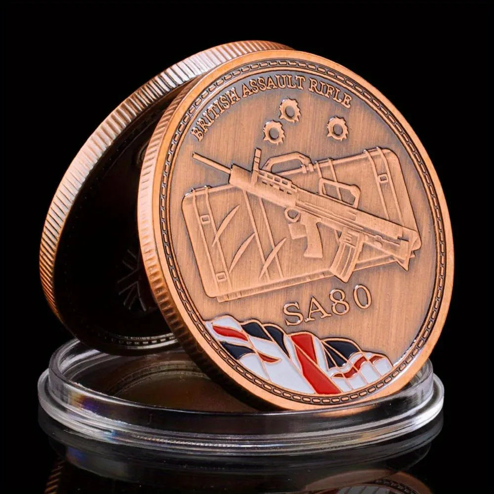 British Assault Rifle SA80 Bronze Commemorative Coin