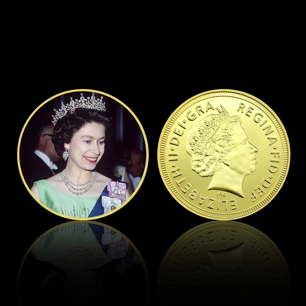 Queen of England Coins with Exquisite Wooden Box