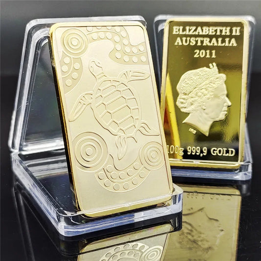 Elizabeth II AU Turtle Gold Bar