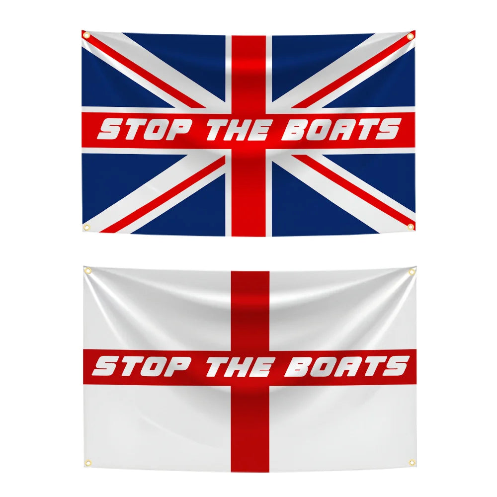 England St George Cross & British Flag