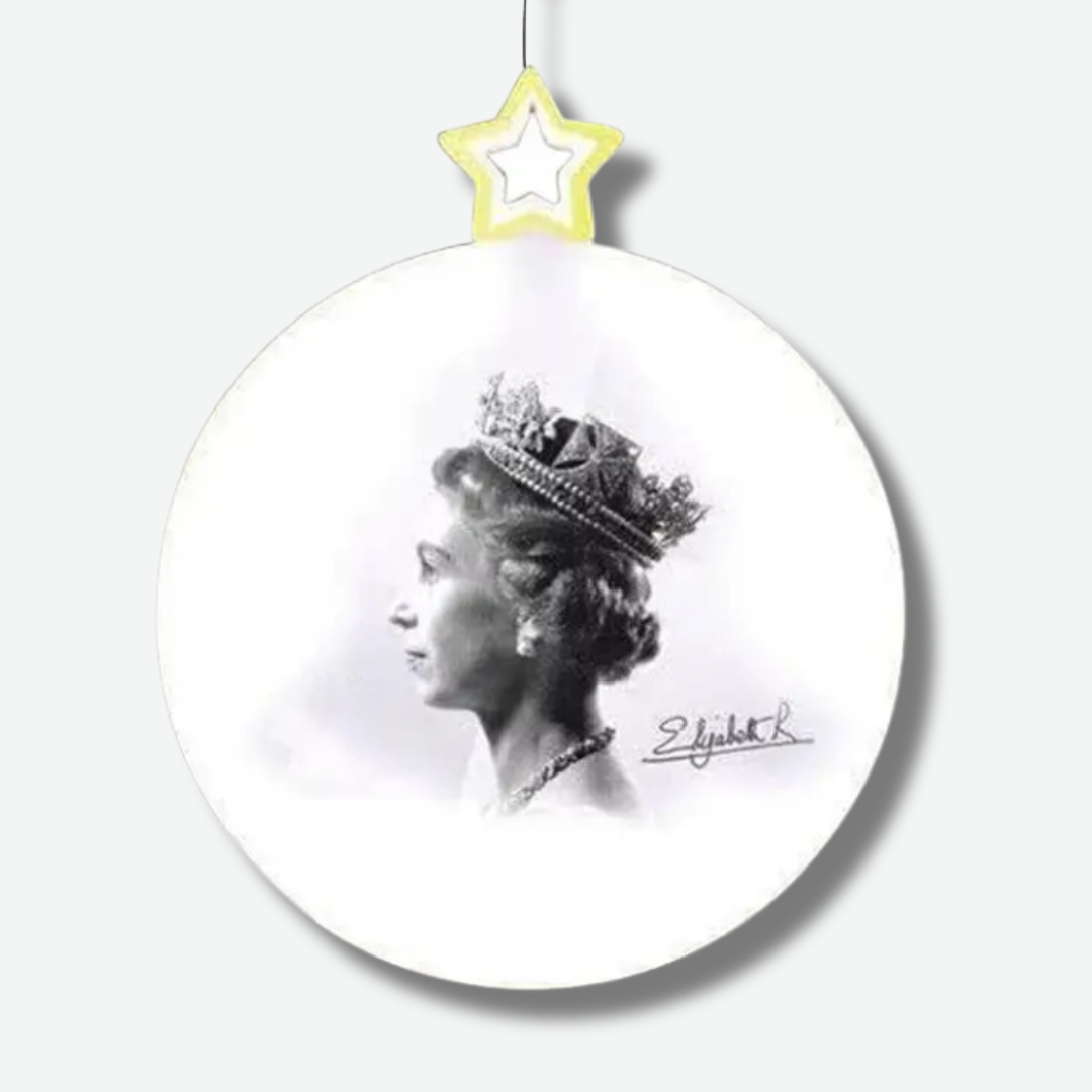 Queen Elizabeth II Christmas Tree Pendant