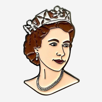 Queen Elizabeth II Young Enamel Pin